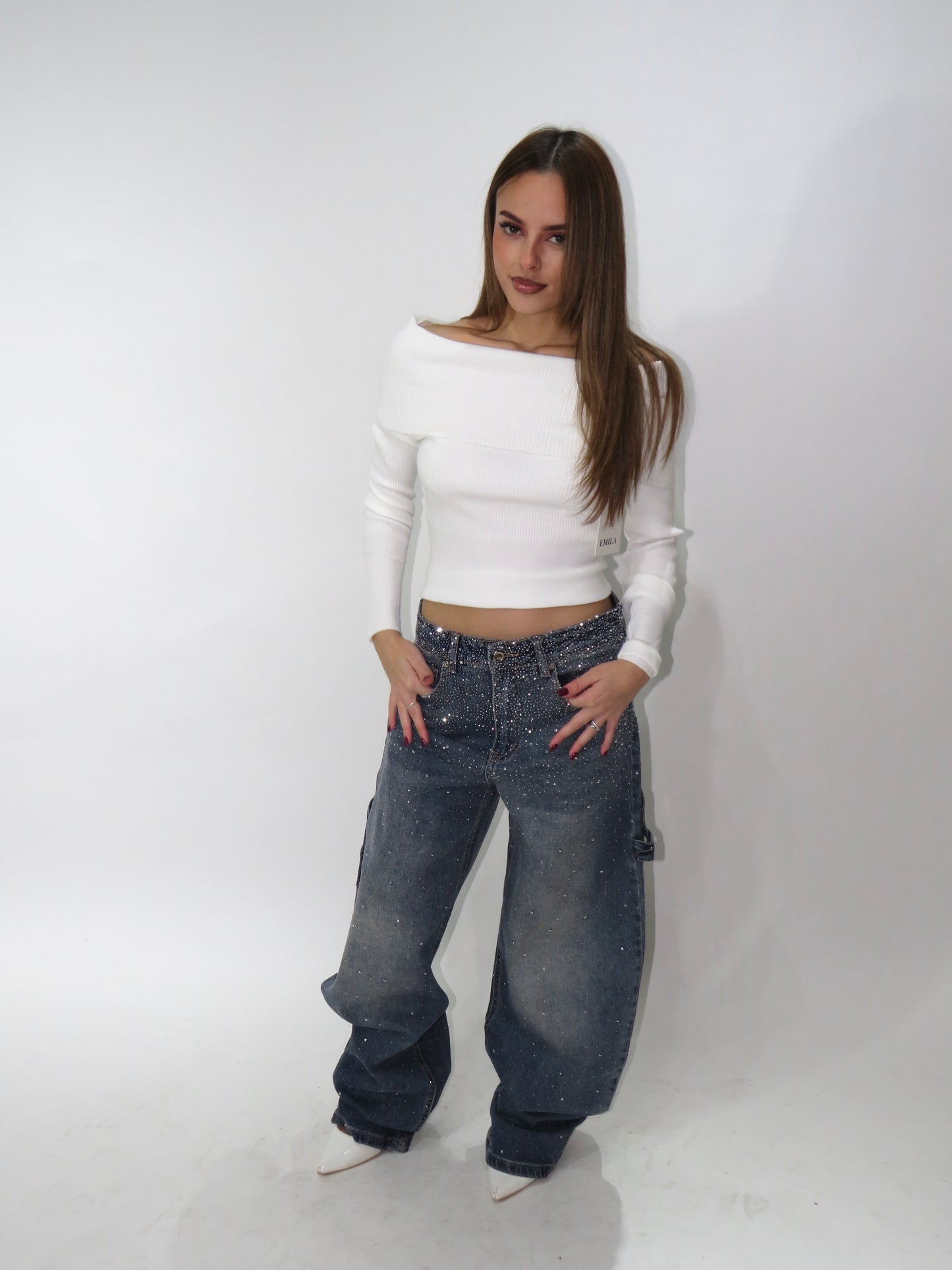 Jeans Ballon Brillantinato